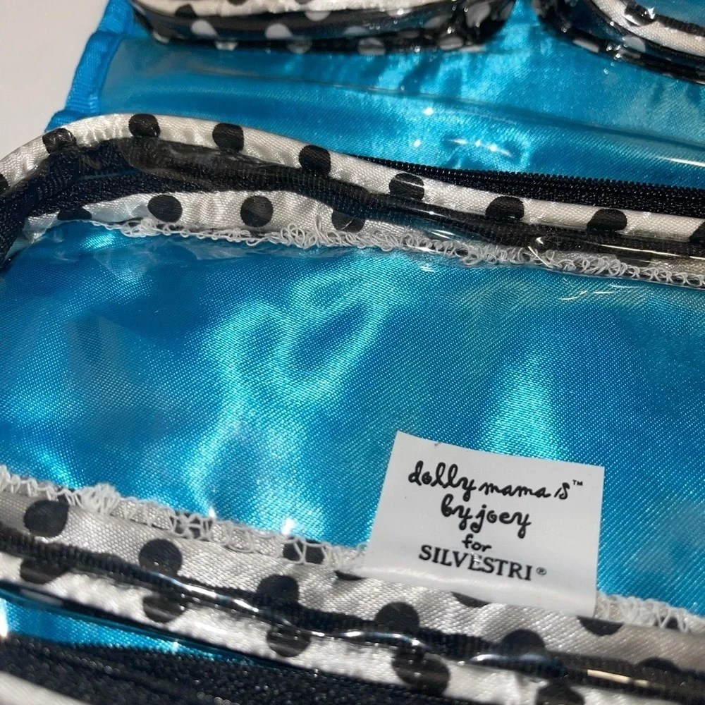 Dolly Mama Blue Satin & Sequin Makeup/Jewelry Case
